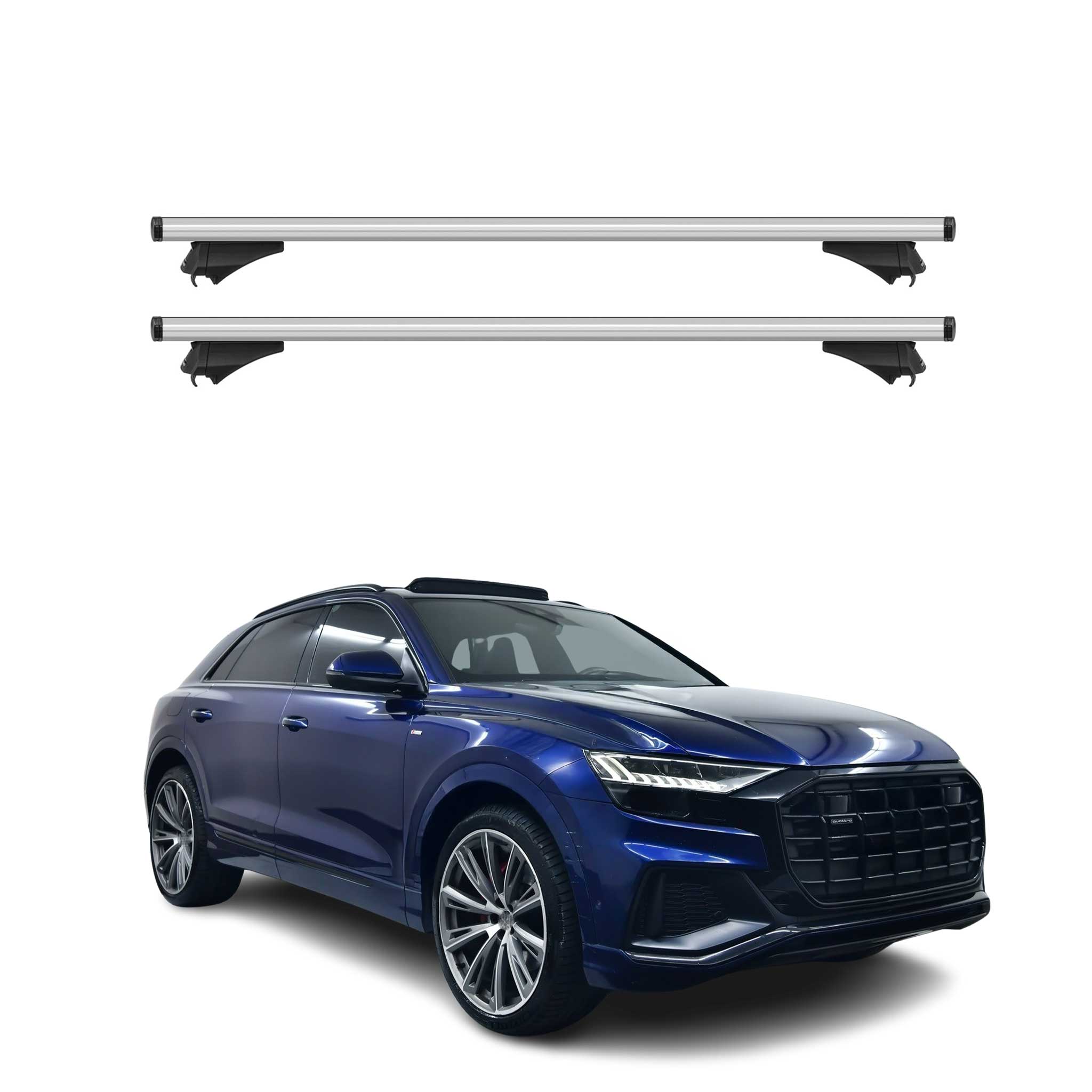 2019-2025 Audi Q8 Roof Rack Cross Bars Silver
