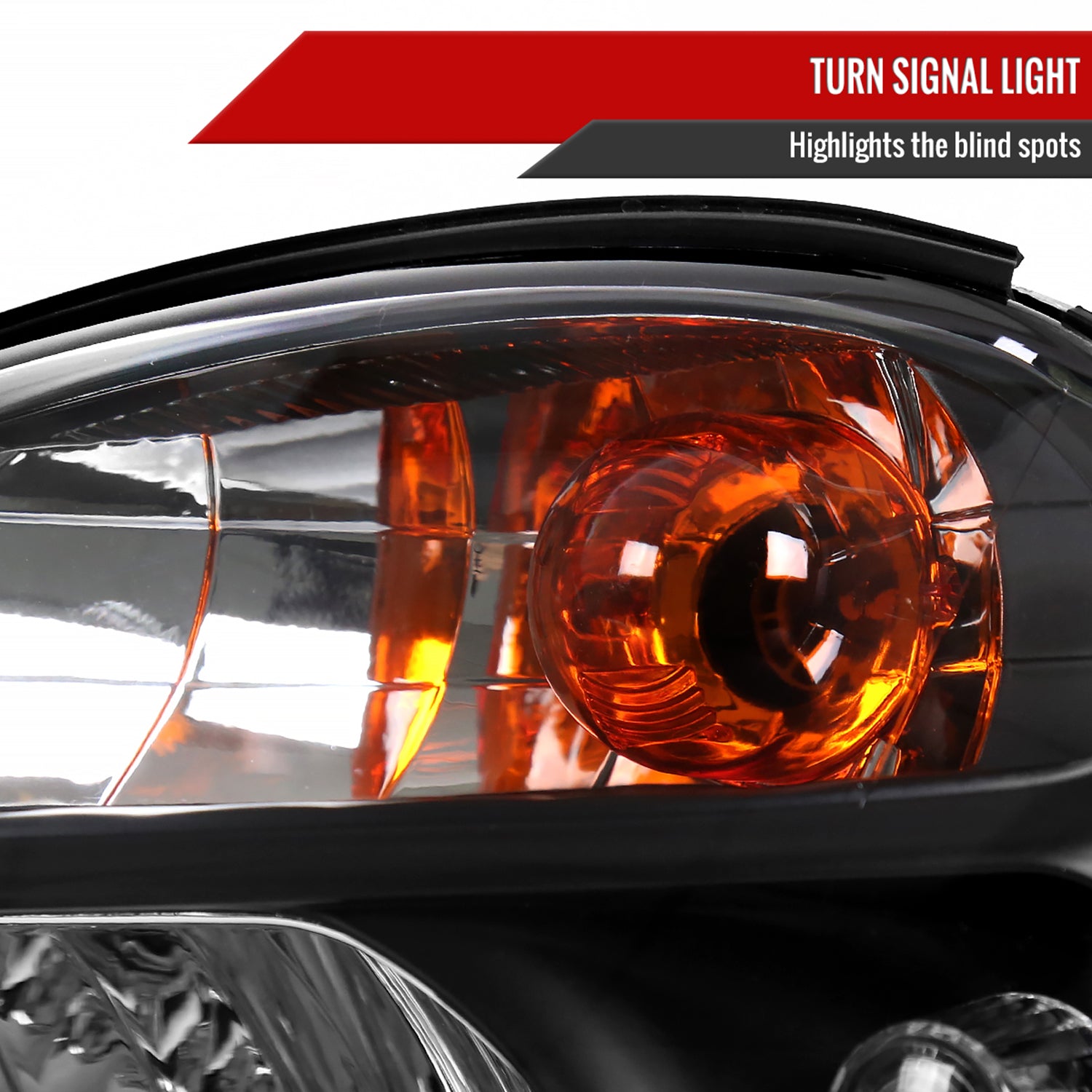 2002-2003 Subaru Impreza OEM Replacement Headlights Matte Black/Clear Lens