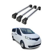 2013-2021 Nissan NV200 Roof Rack Cross Bars 3Pcs Silver
