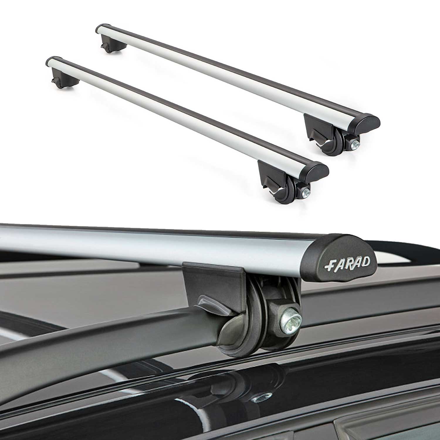 2001-2012 Toyota RAV4 Roof Rack Cross Bars Silver