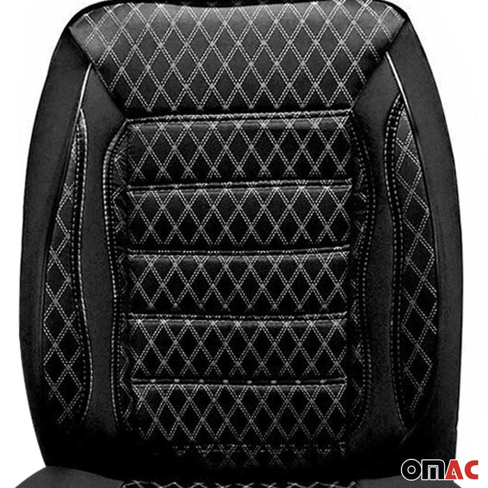 Front Car Seat Covers for Mercedes Sprinter W906 W907 2006-2024 Black 2+1 Set