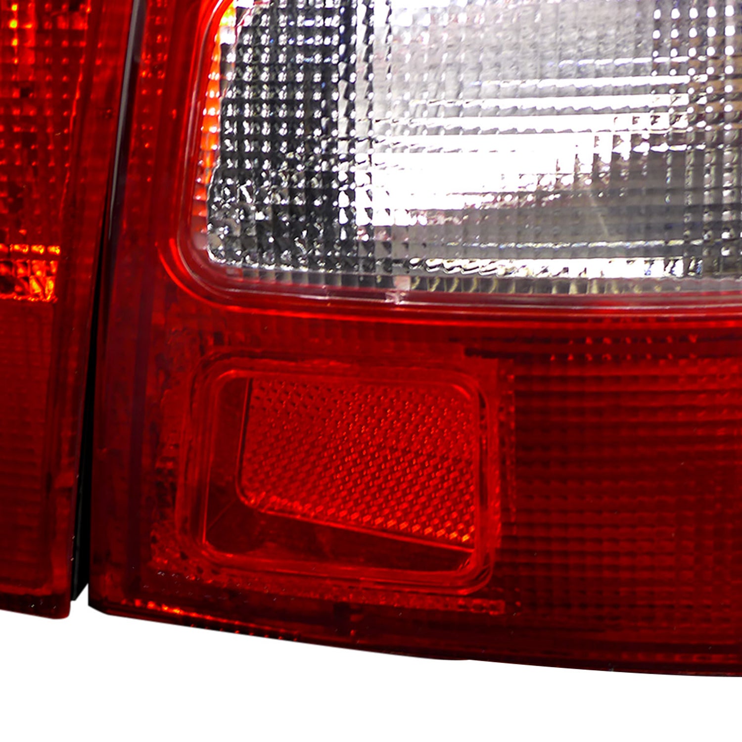 1992-1995 Honda Civic 3DR Hatchback Tail Lights Chrome/Red Clear Lens