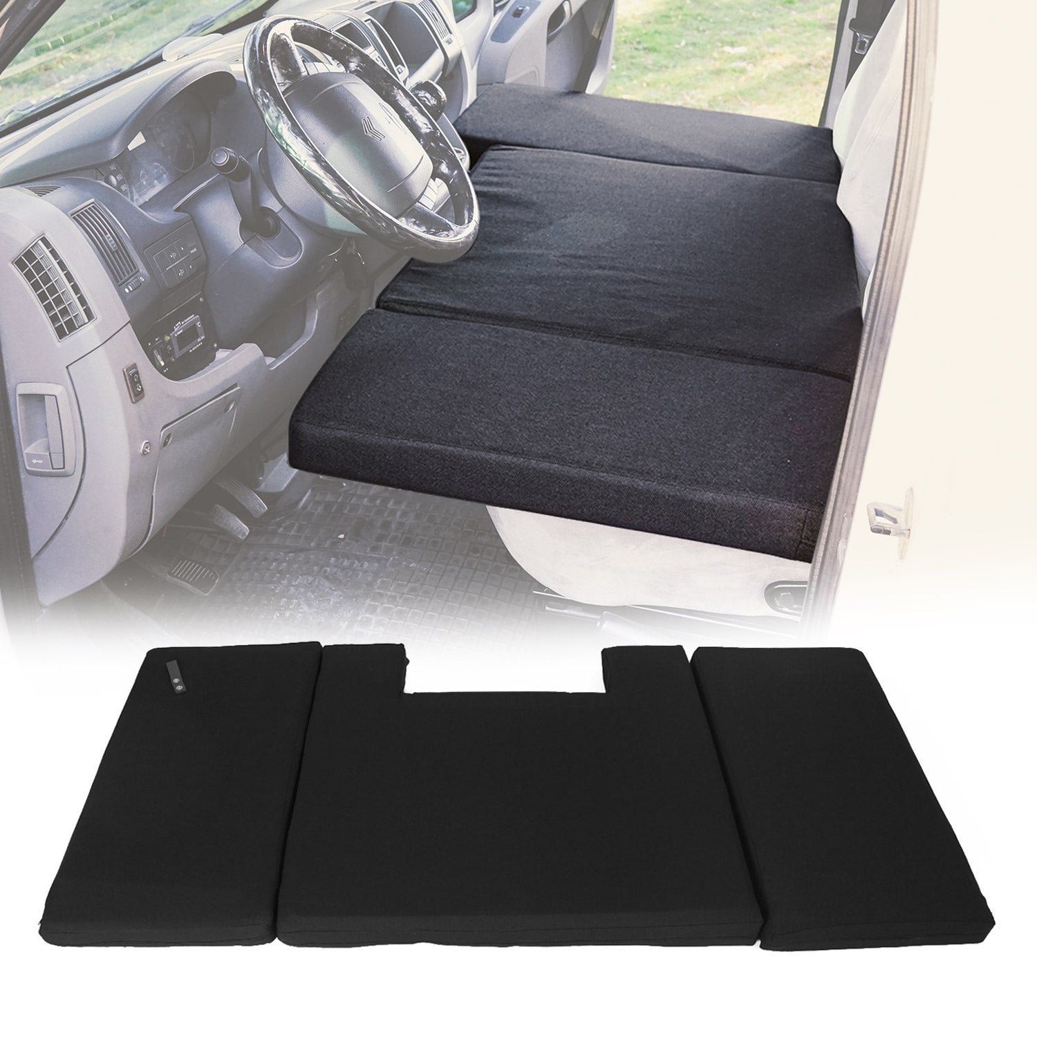 Front Cab Camper Bed Mattress Bed for VW T5 Transporter 2003-2015 Black 1Pc