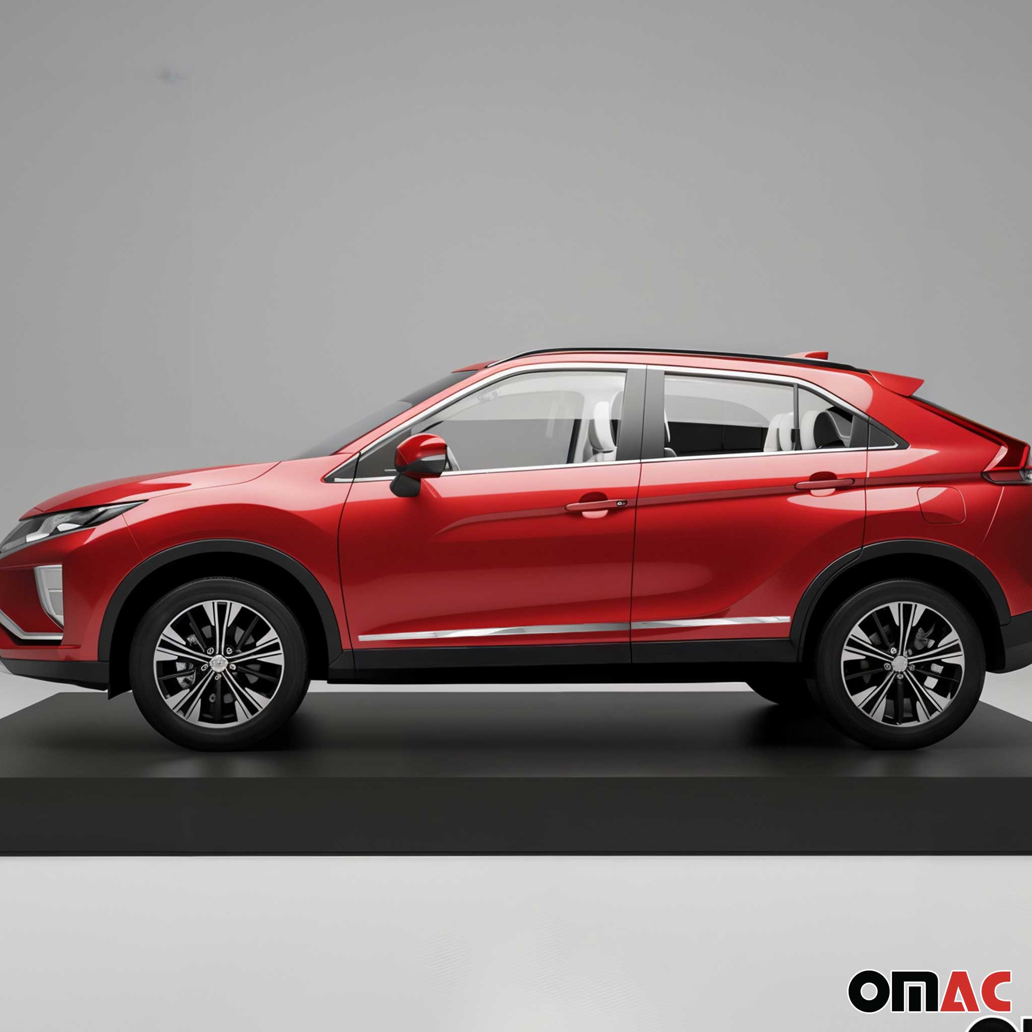 2018-2024 Mitsubishi Eclipse Cross Side Door Molding Trim Stainless Steel Silver 4x