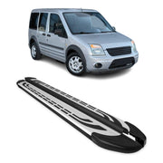2010-2013 Ford Transit Connect L1 SWB Running Boards Side Steps Silver & Black