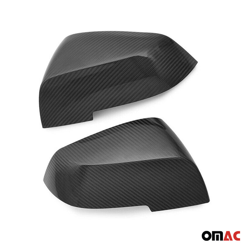 2014-2021 BMW i3 Side Mirror Cover Caps Carbon Fiber Black 2Pcs