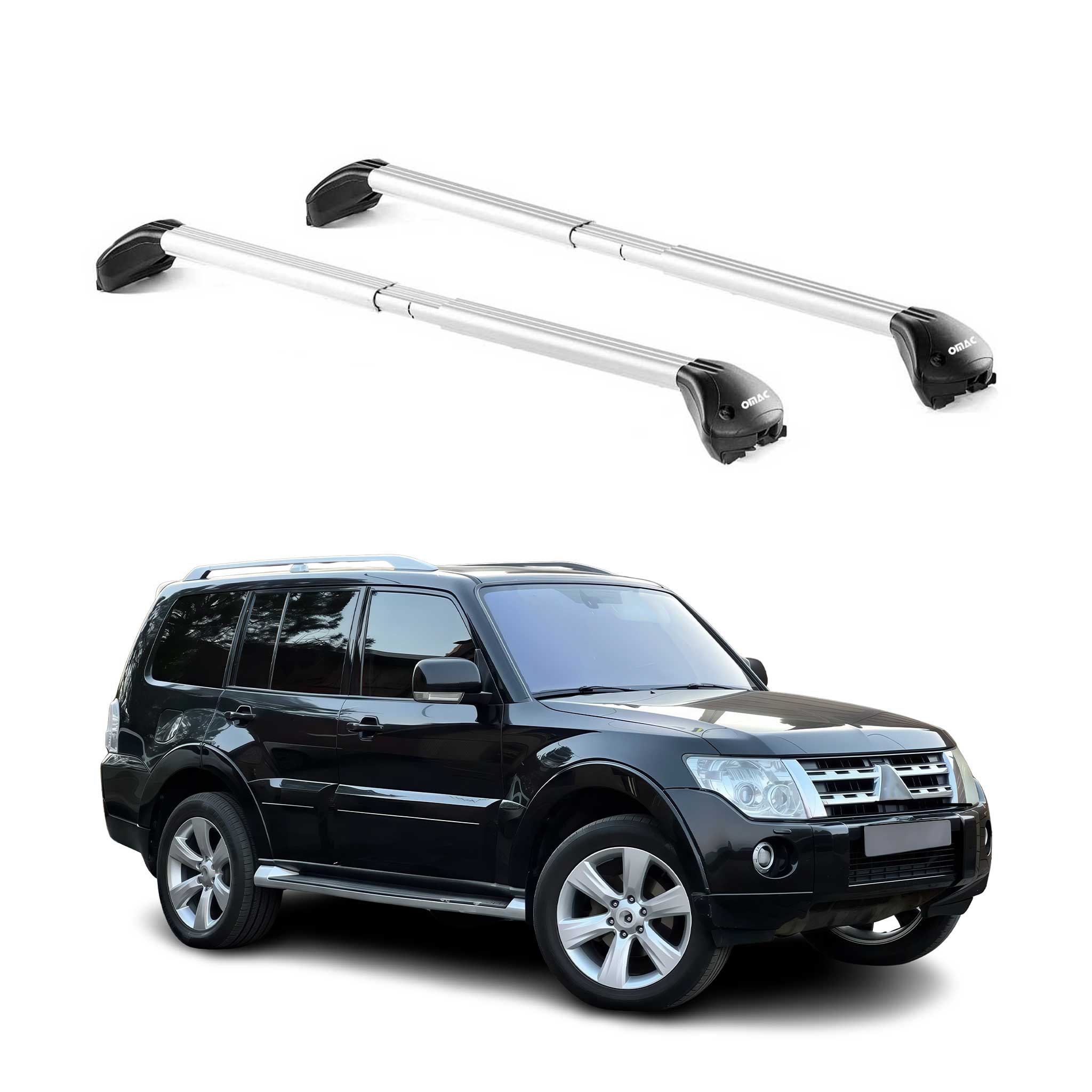 Roof Rack Cross Bars Luggage Carrier for Mitsubishi Montero 1997-2006 Alu Silver