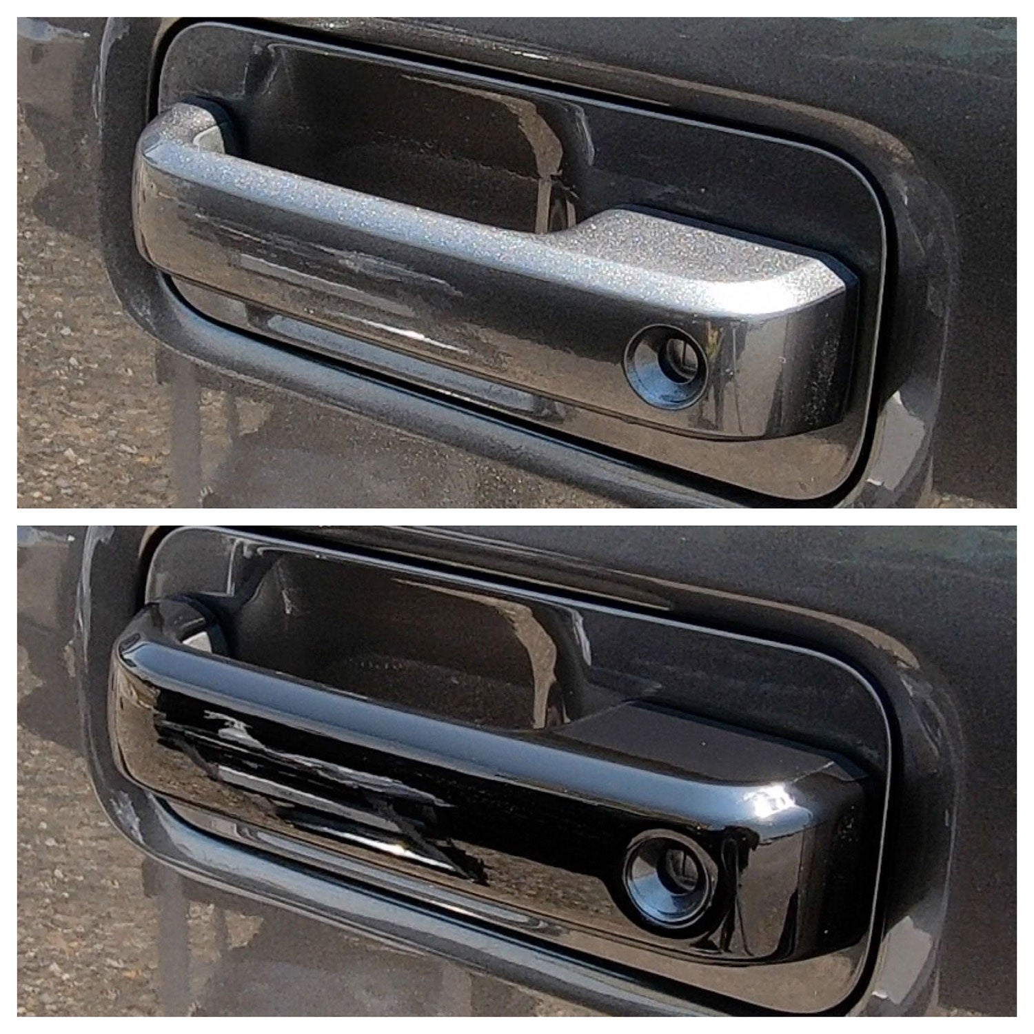 2017-2022 Ford F-250/350/450/550 Door Handle Cover Gloss Black 6Pcs ABS Plastic