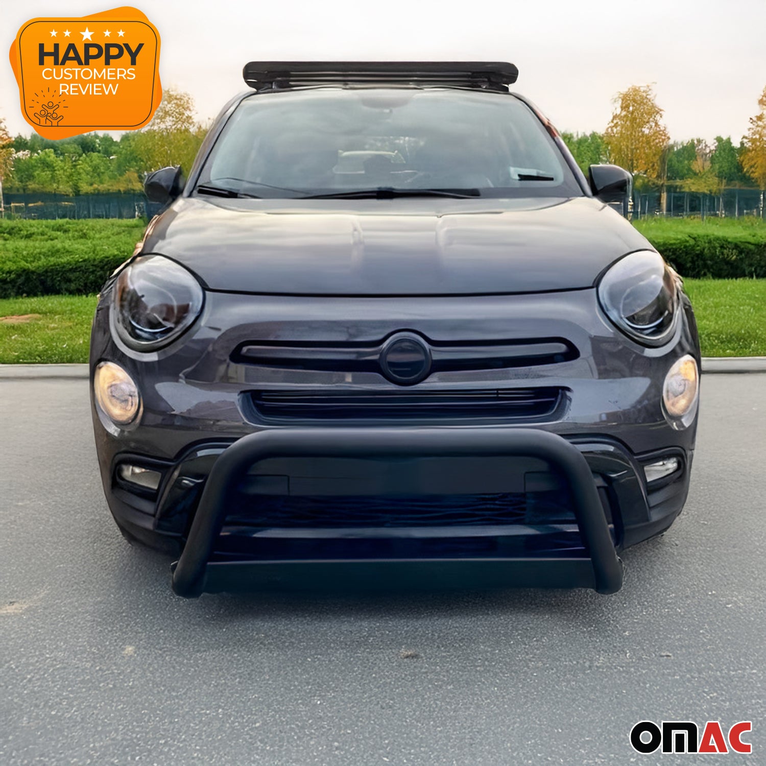 2016-2018 Fiat 500X Bull Bar Push Front Bumper Grille Black 1 Pc