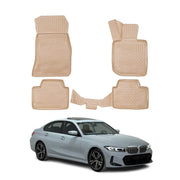 2019-2025 BMW 3 Series G20 Sedan / G21 Touring Floor Mats Liners Full Set All Weather Beige