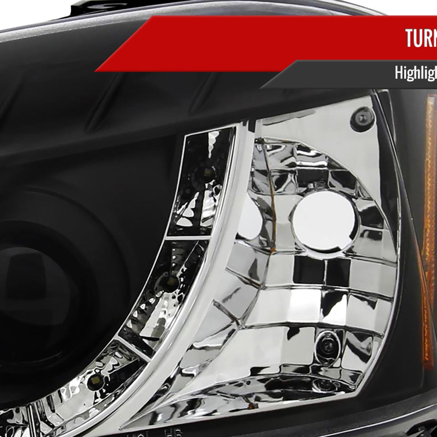 1996-1998 Honda Civic Projector Headlights R8 LED Light Strip Matt Black