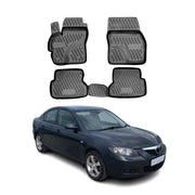 2004-2009 Mazda 3 Floor Mats Liners Full Set All Weather Black