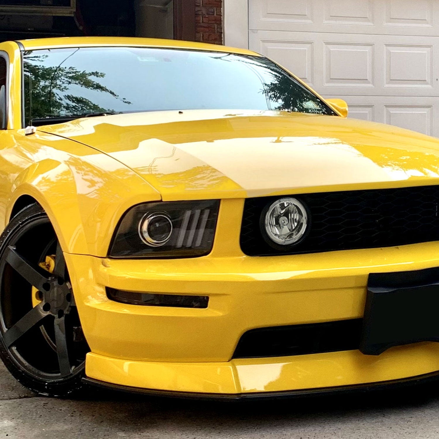 2005-2009 Ford Mustang GT Deluxe/Premium H10 Halo Ring Fog Lights Chrome/Clear