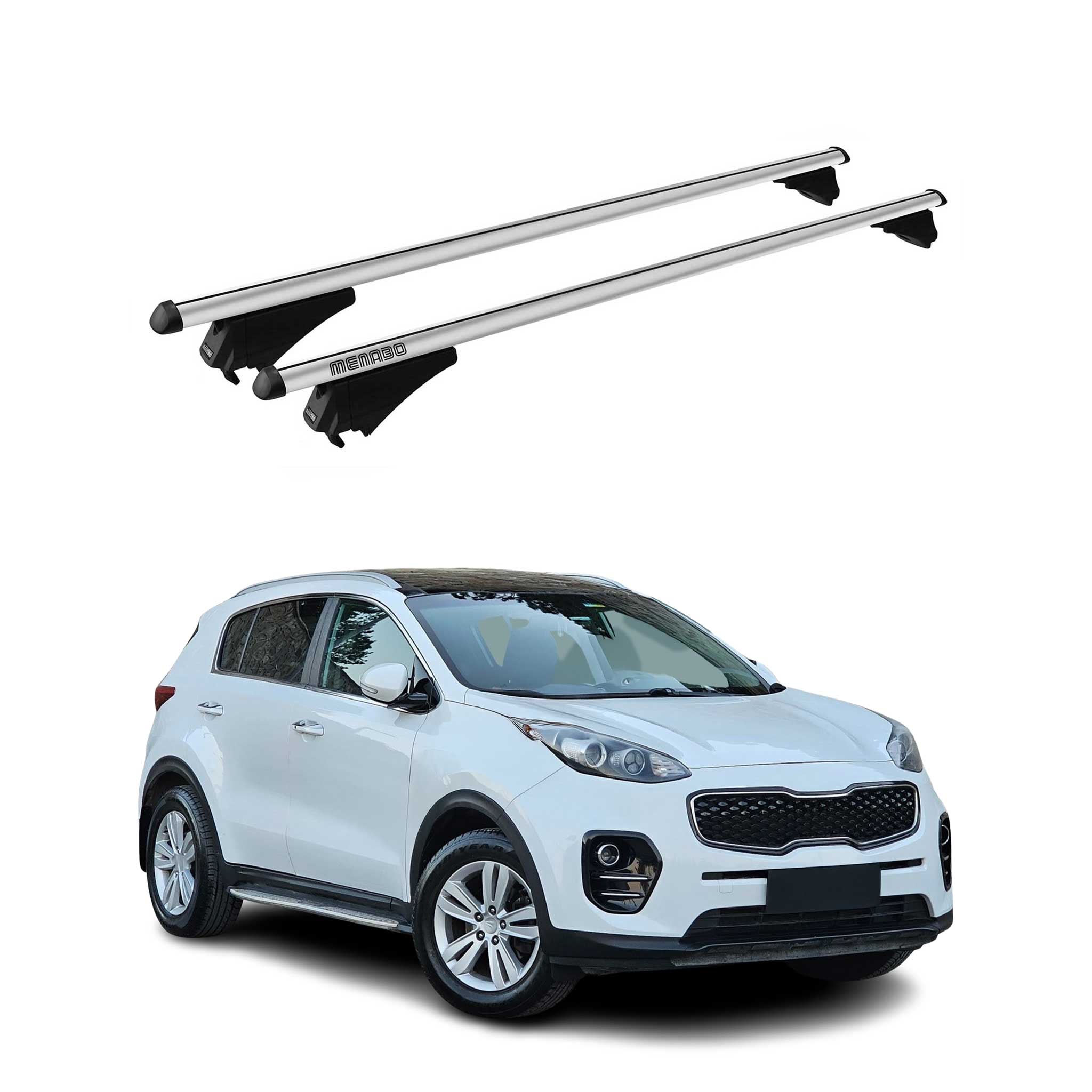 2017-2022 Kia Sportage Roof Rack Cross Bars Silver