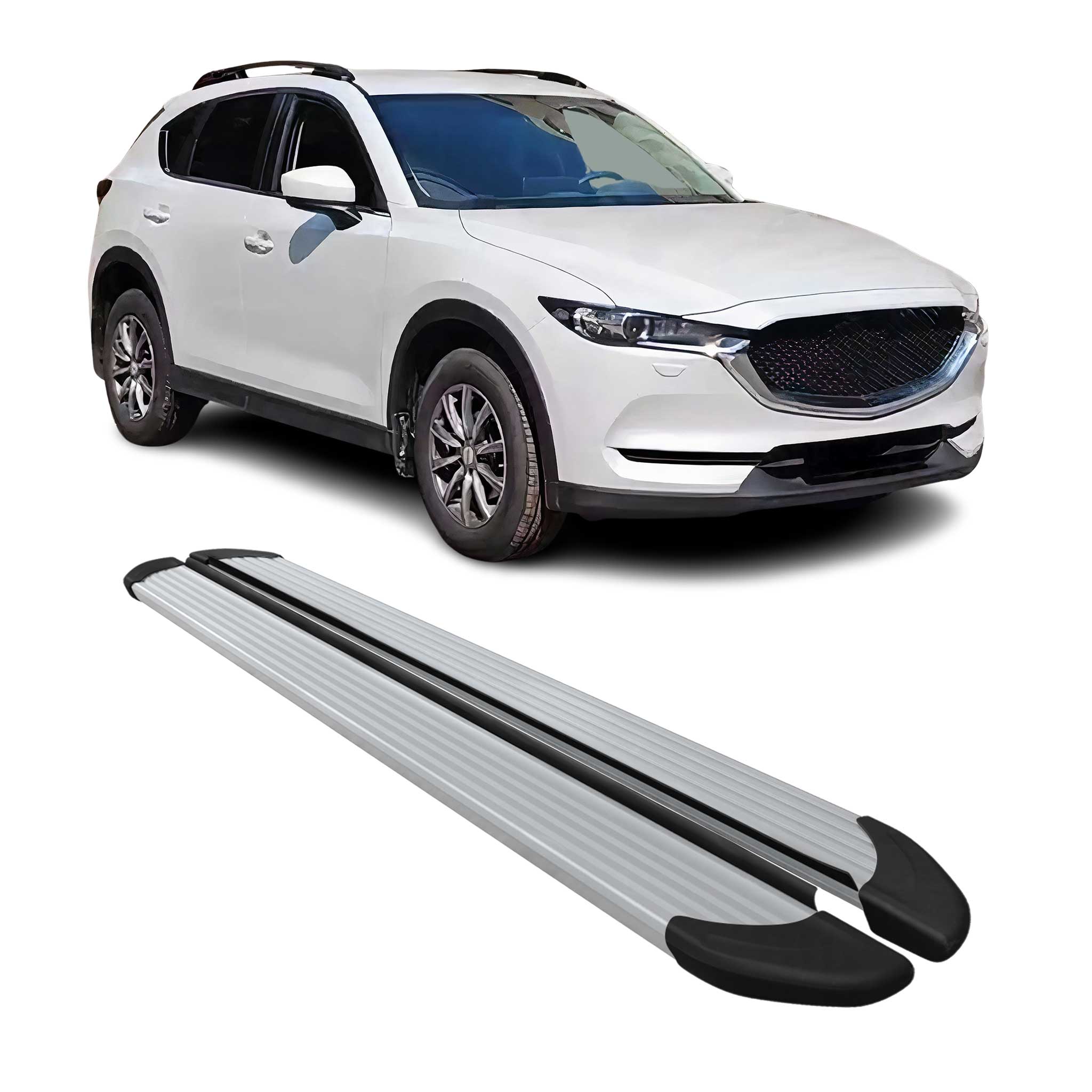 2017-2025 Mazda CX-5 Running Boards Side Steps Silver