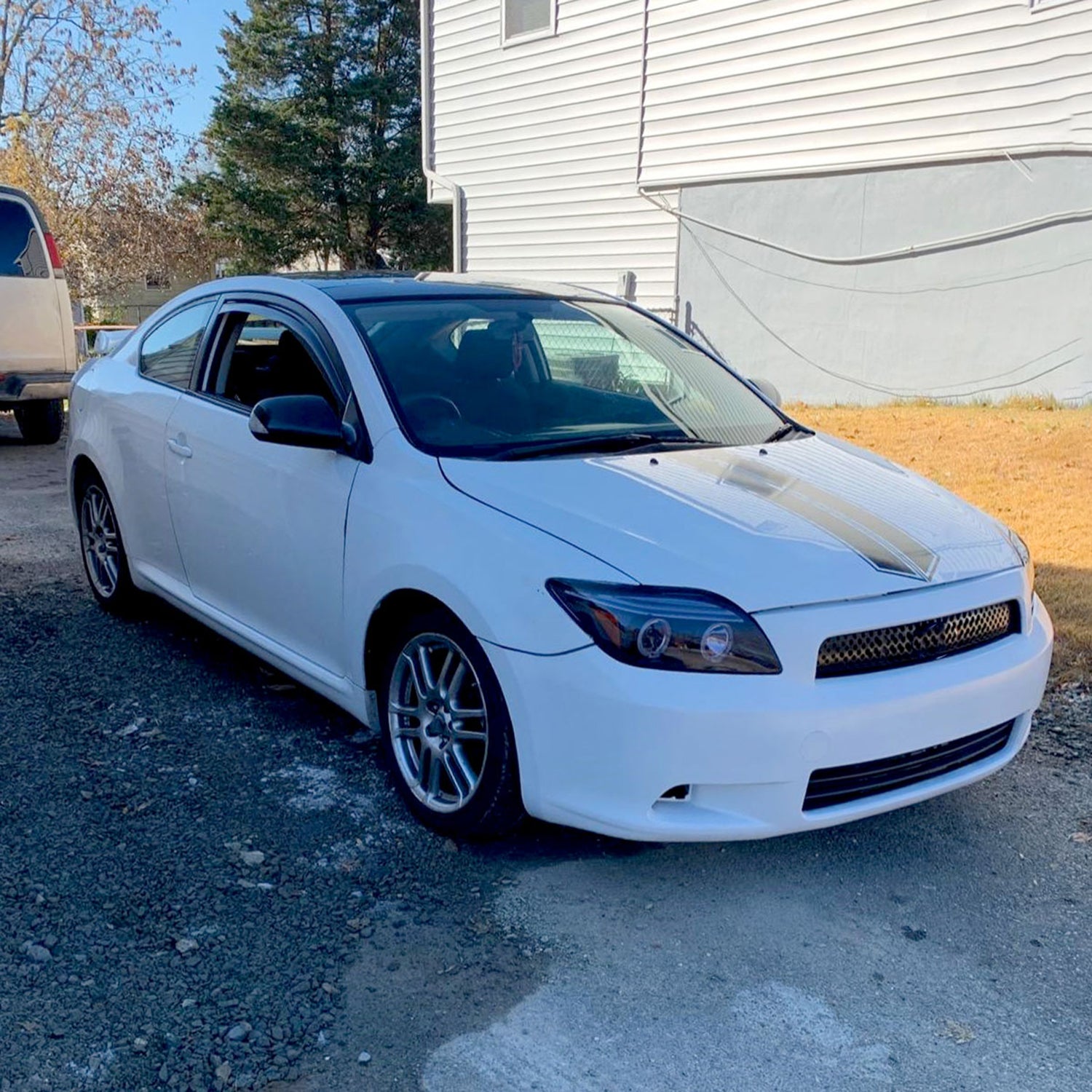 2005-2010 Scion tC Dual Halo Projector Headlights Glossy Black/Smoke Lens