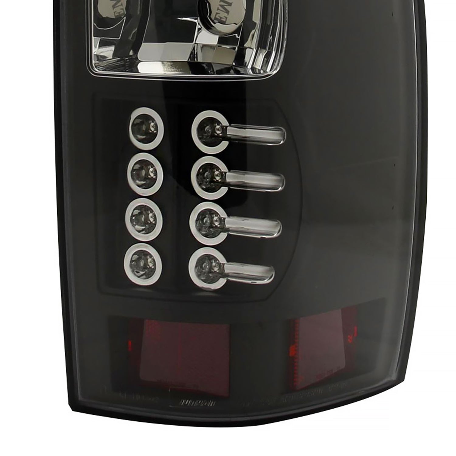 2007-2012 Chevy Avalanche LED Tail Lights Matte Black Housing/Clear Lens