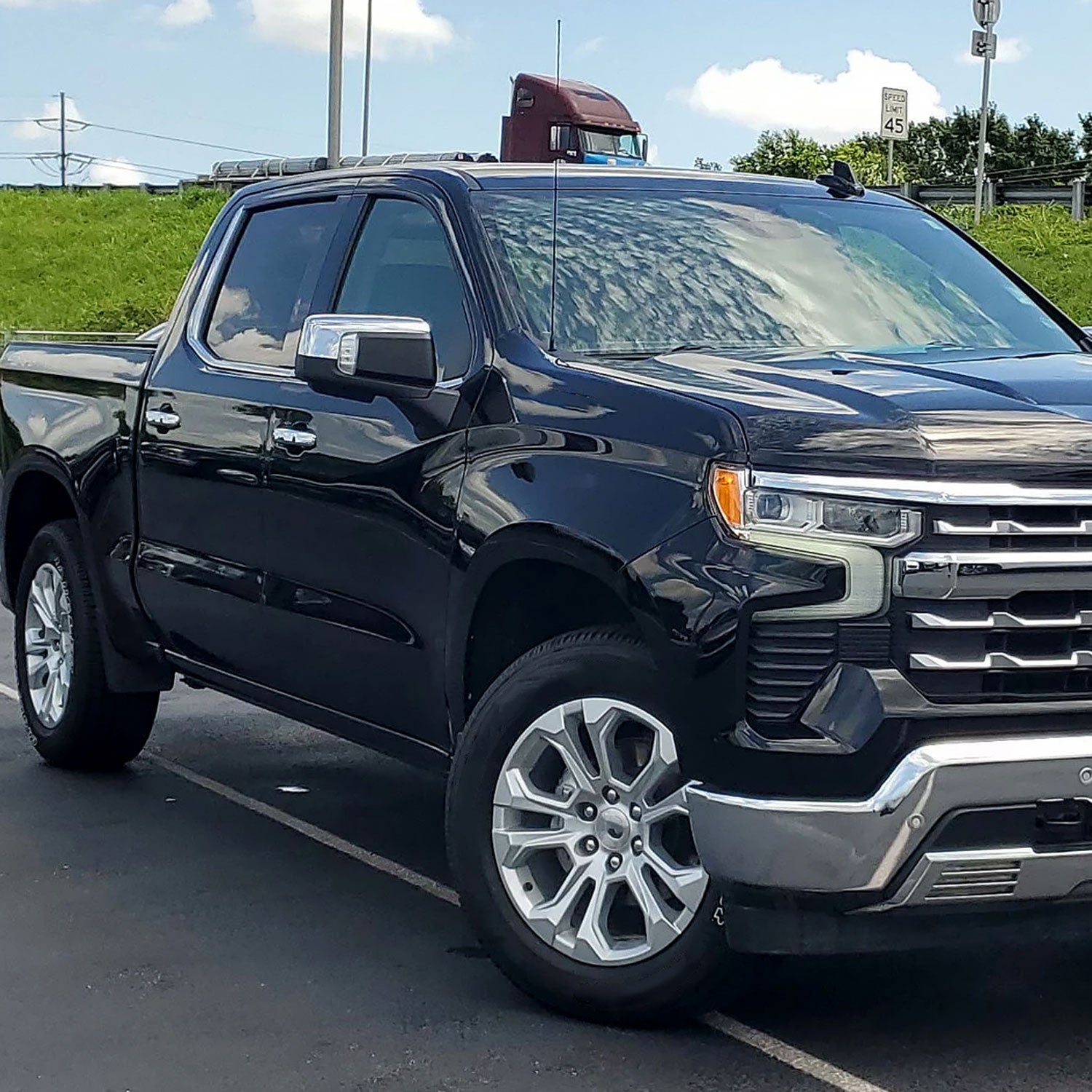 2019-2024 Chevy Silverado 1500 Chrome Manual Fold&Heated Side Mirror Passenger