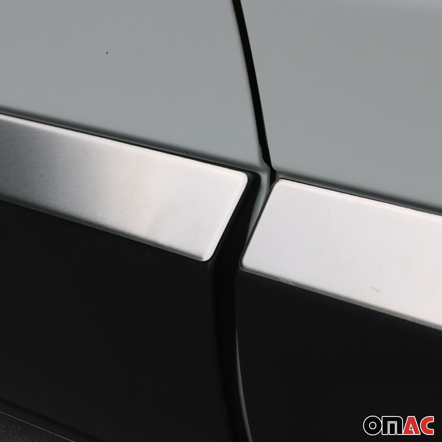 2015-2024 Jeep Renegade Side Door Molding Trim Brushed Steel Silver 4x