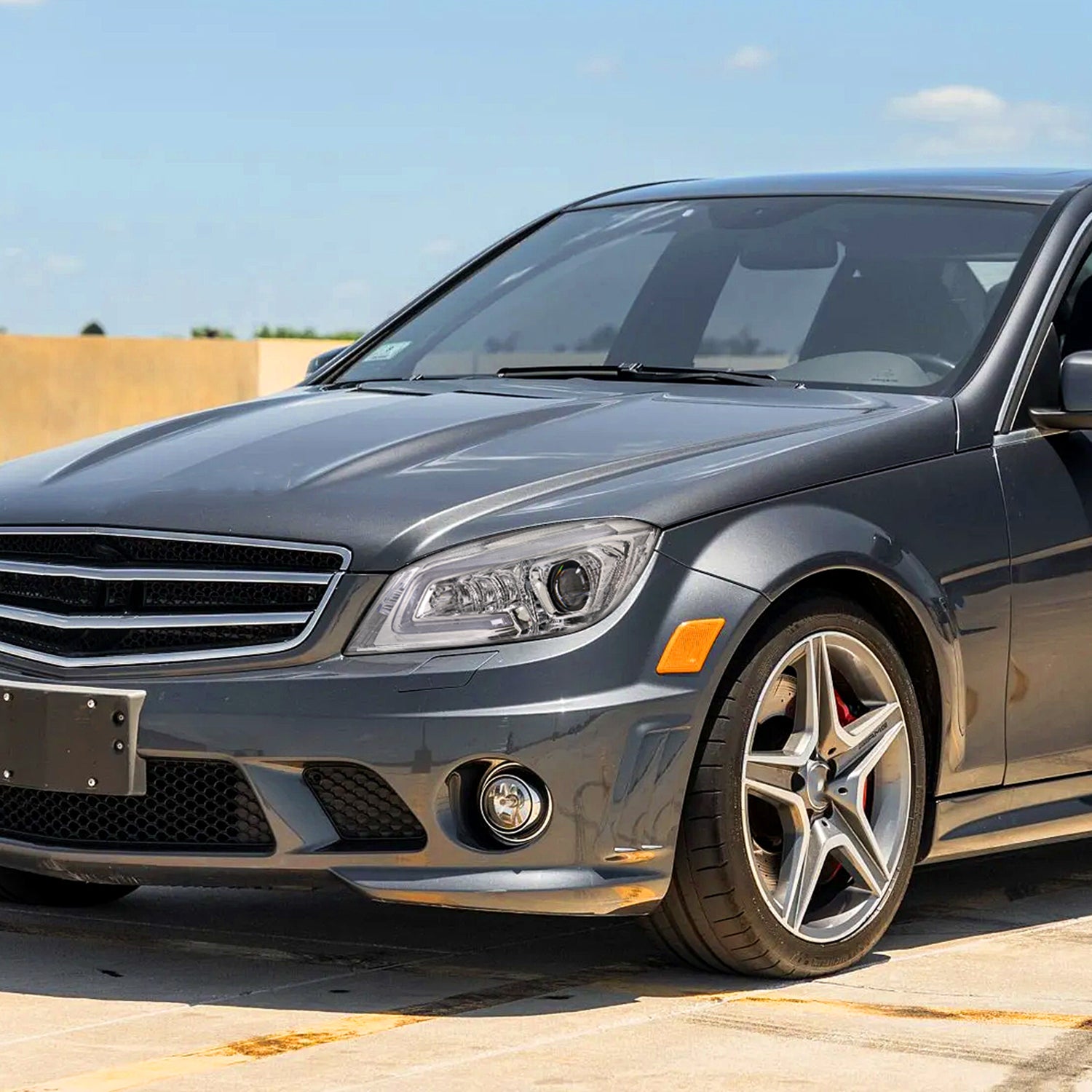 2008-2011 Mercedes Benz W204 C-Class Full LED Projector Headlights Chrome