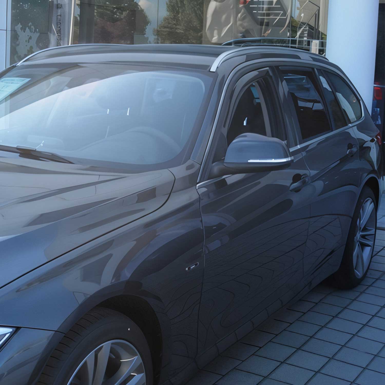 2012-2019 BMW 3 Series F30 F31 Window Visor Vent Rain Deflector 2Pcs Smoke