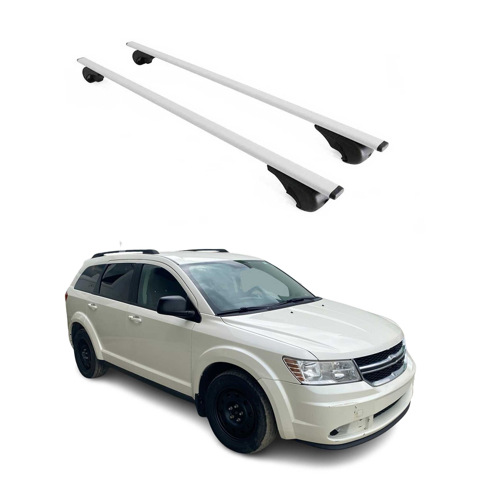 2009-2020 Dodge Journey Roof Rack Cross Bars Silver