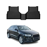 2013-2018 Audi Q3 Premium Floor Mats Liners Second Row Rear Black