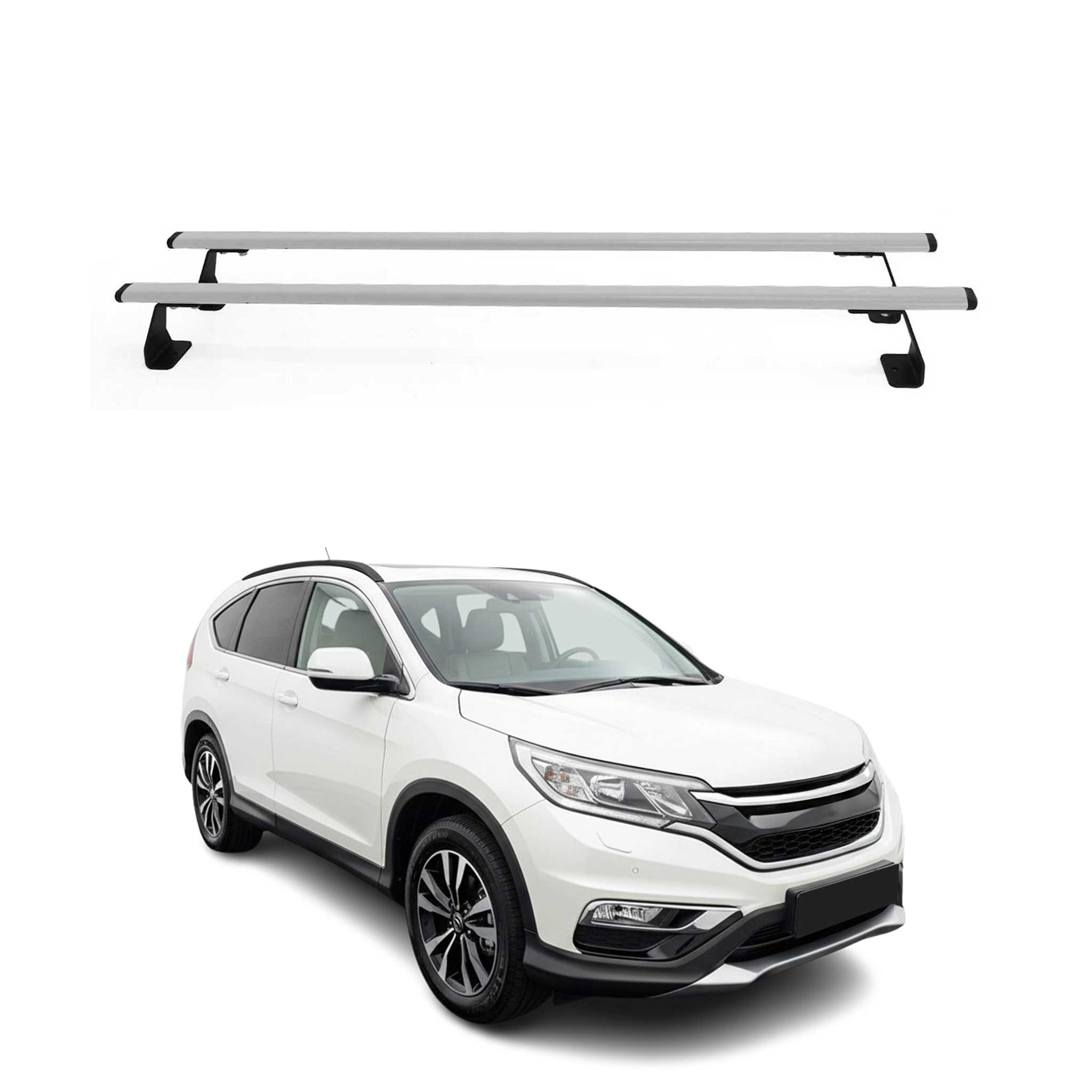 2012-2016 Honda CR-V Roof Rack Cross Bars Luggage Carrier Steel Silver 2 Pcs