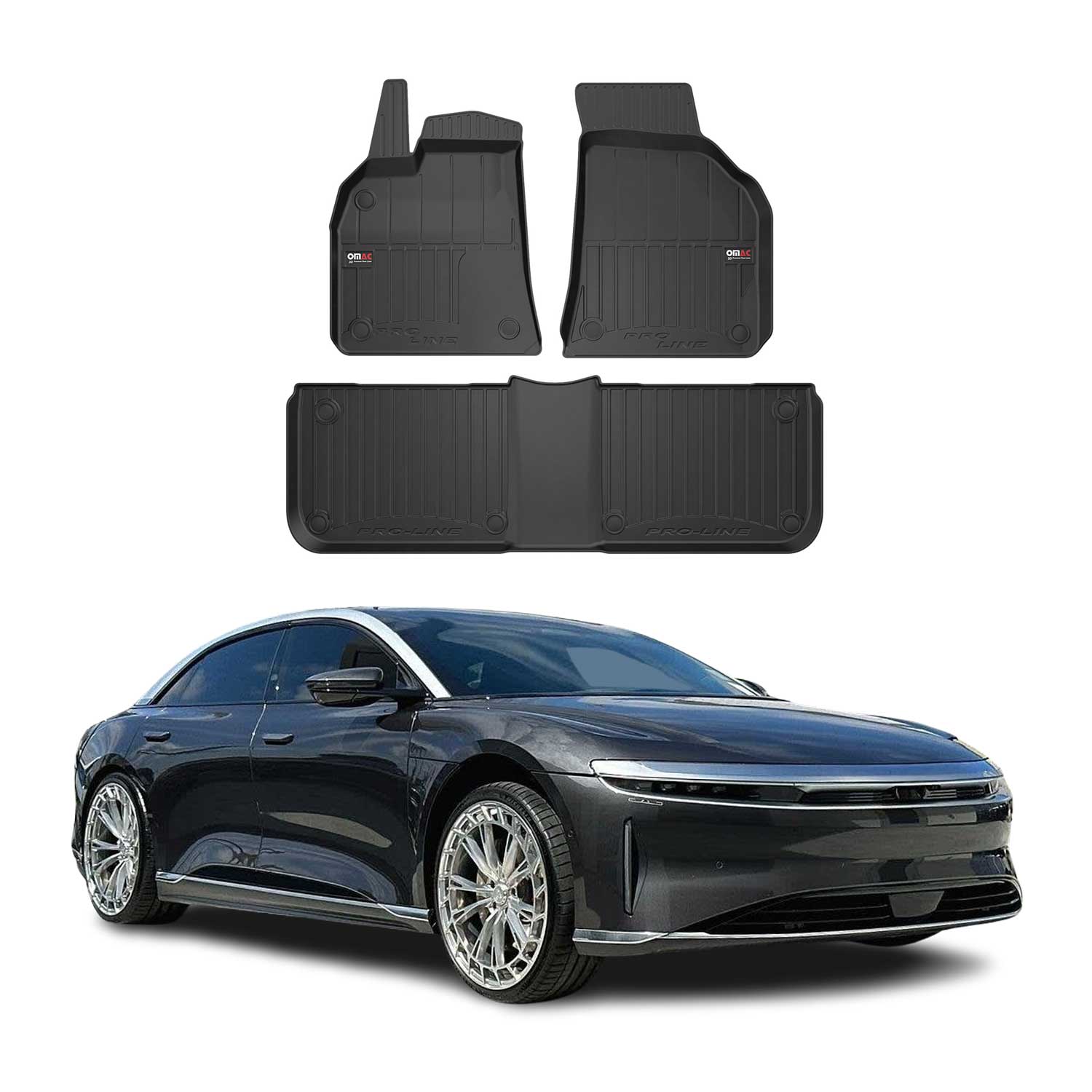 2022-2023 Lucid Air Premium Floor Mats Liners Full Set All Weather Heavy Duty
