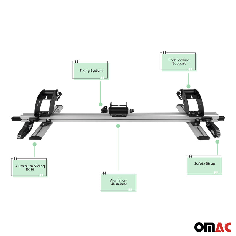 Ford Ranger 3 Bike Carrier Racks Interior Cargo Trunk Mount Alu