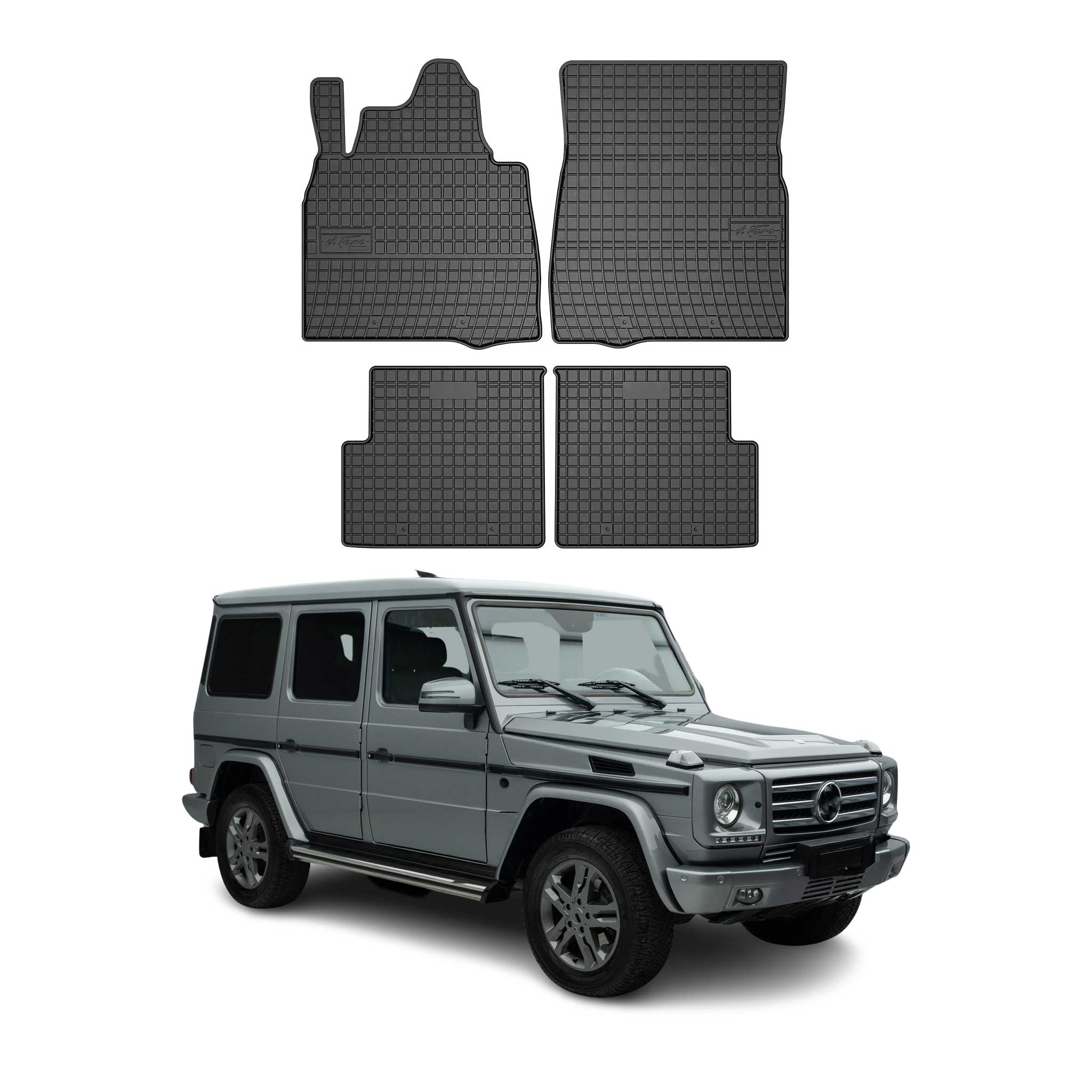 2012-2018 Mercedes G Class W463 Floor Mats Liners Full Set All Weather Rubber Black