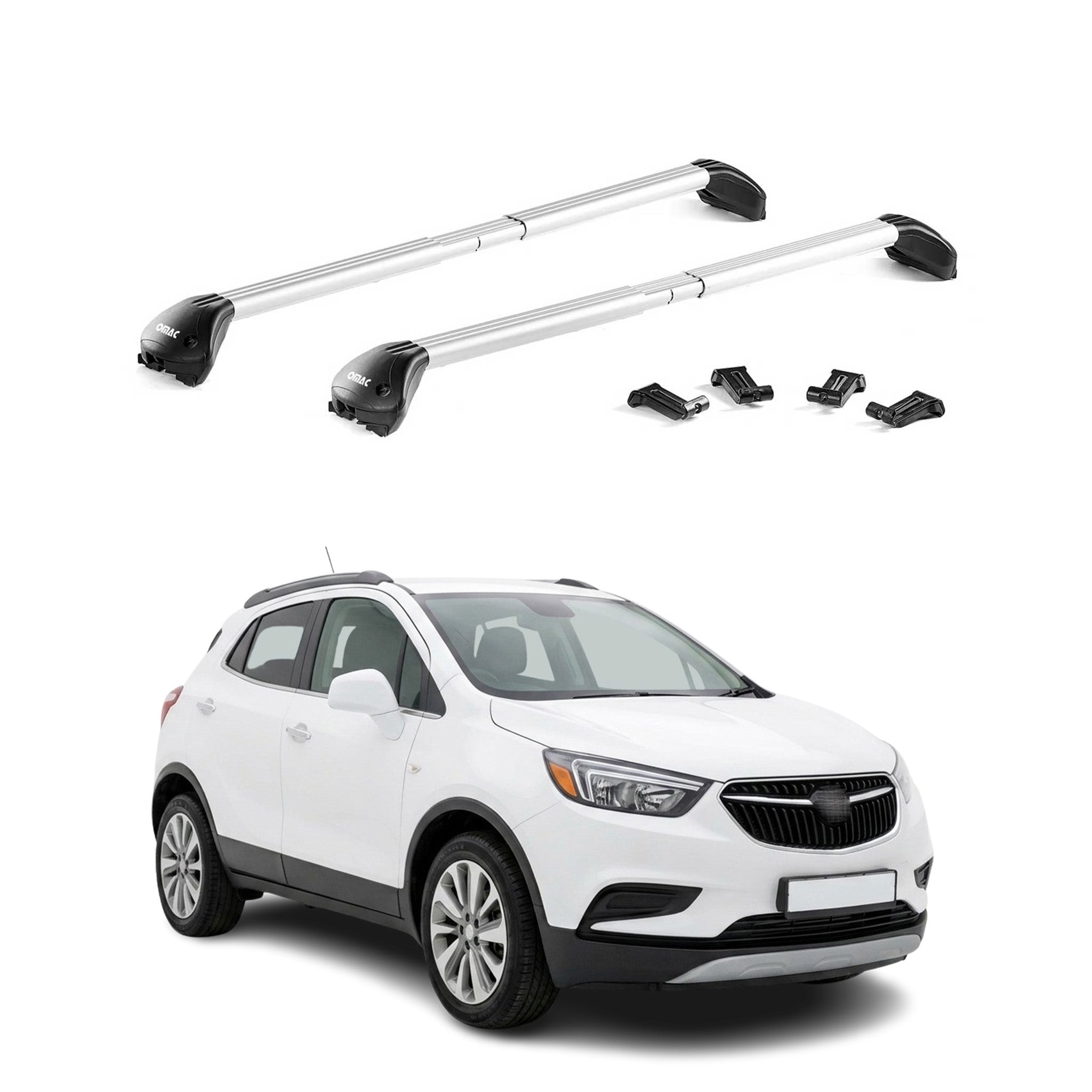 2013-2022 Buick Encore Roof Rack Cross Bars Silver