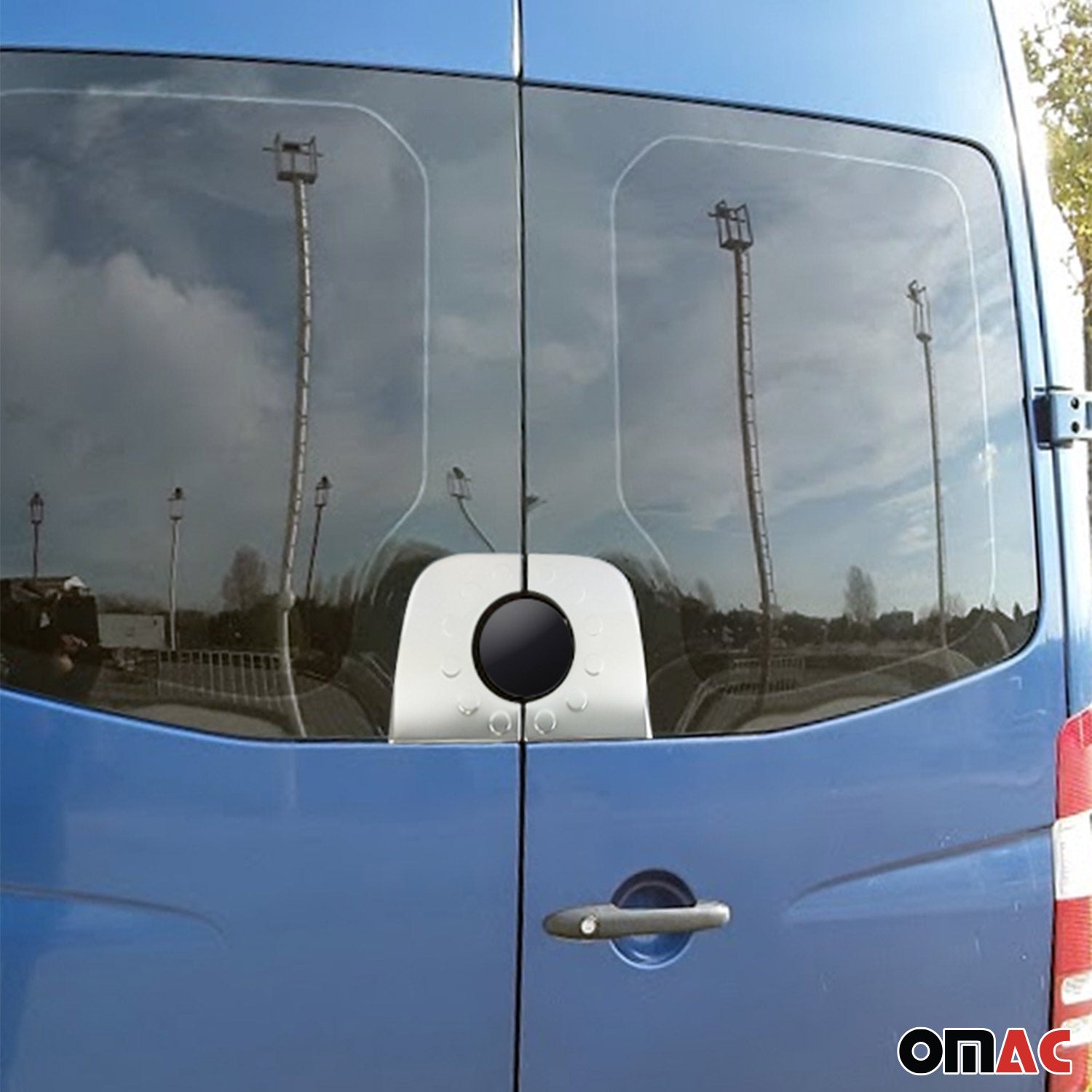 2006-2013 Mercedes Sprinter W906 Chrome SET Reflector Frame & Logo S.Steel & Fuel Caps Cover & Stop Light Cover & Tailgate Handle Cover S.Steel Set Gloss Silver 11 pcs