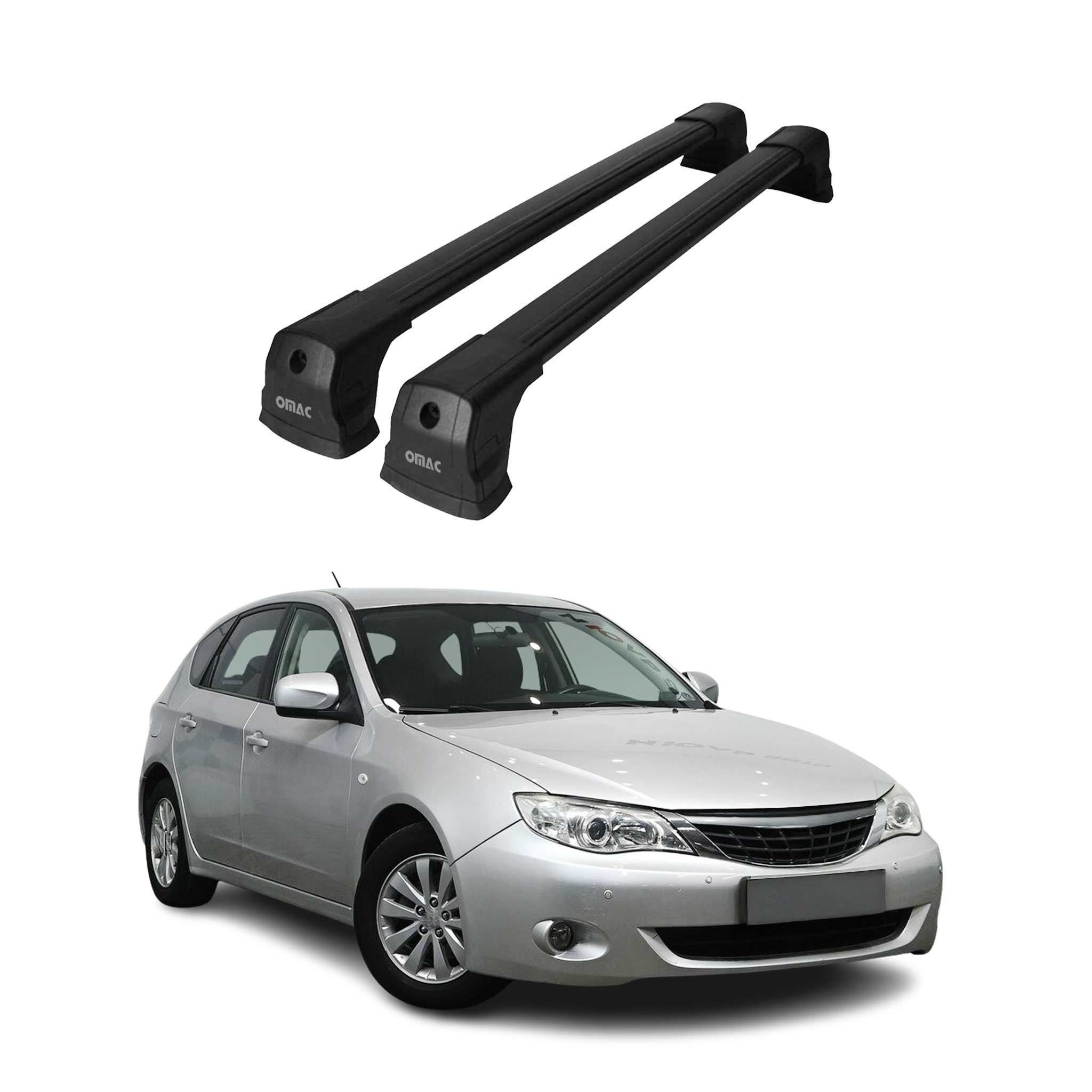 2008-2011 Subaru Impreza Roof Rack Cross Bars Black