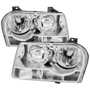 2005-2010 Chrysler 300 Factory Style Headlights Chrome Housing/Clear Lens