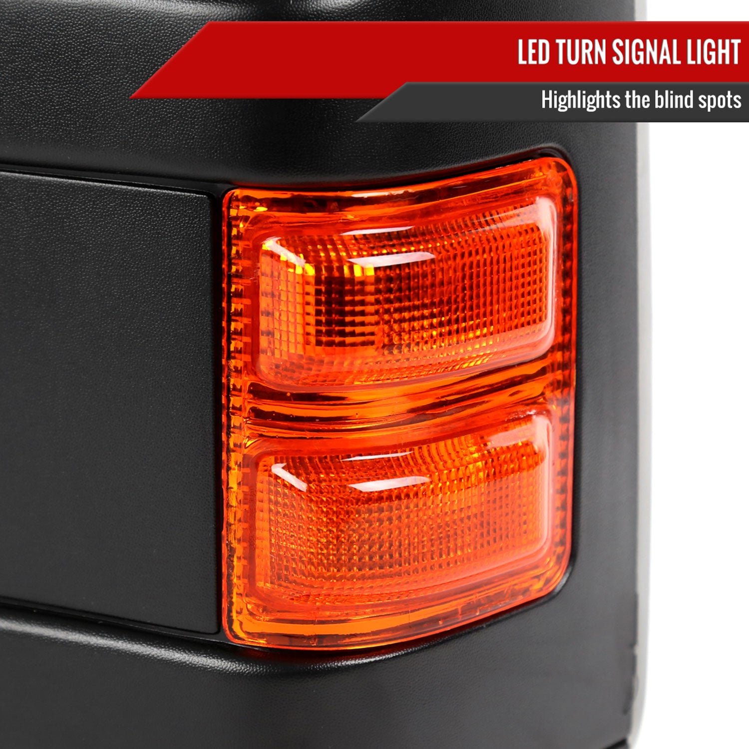 1999-2016 Ford F-250/350/450/550 Manual Towing Mirrors Amber Lens &Turn Signal