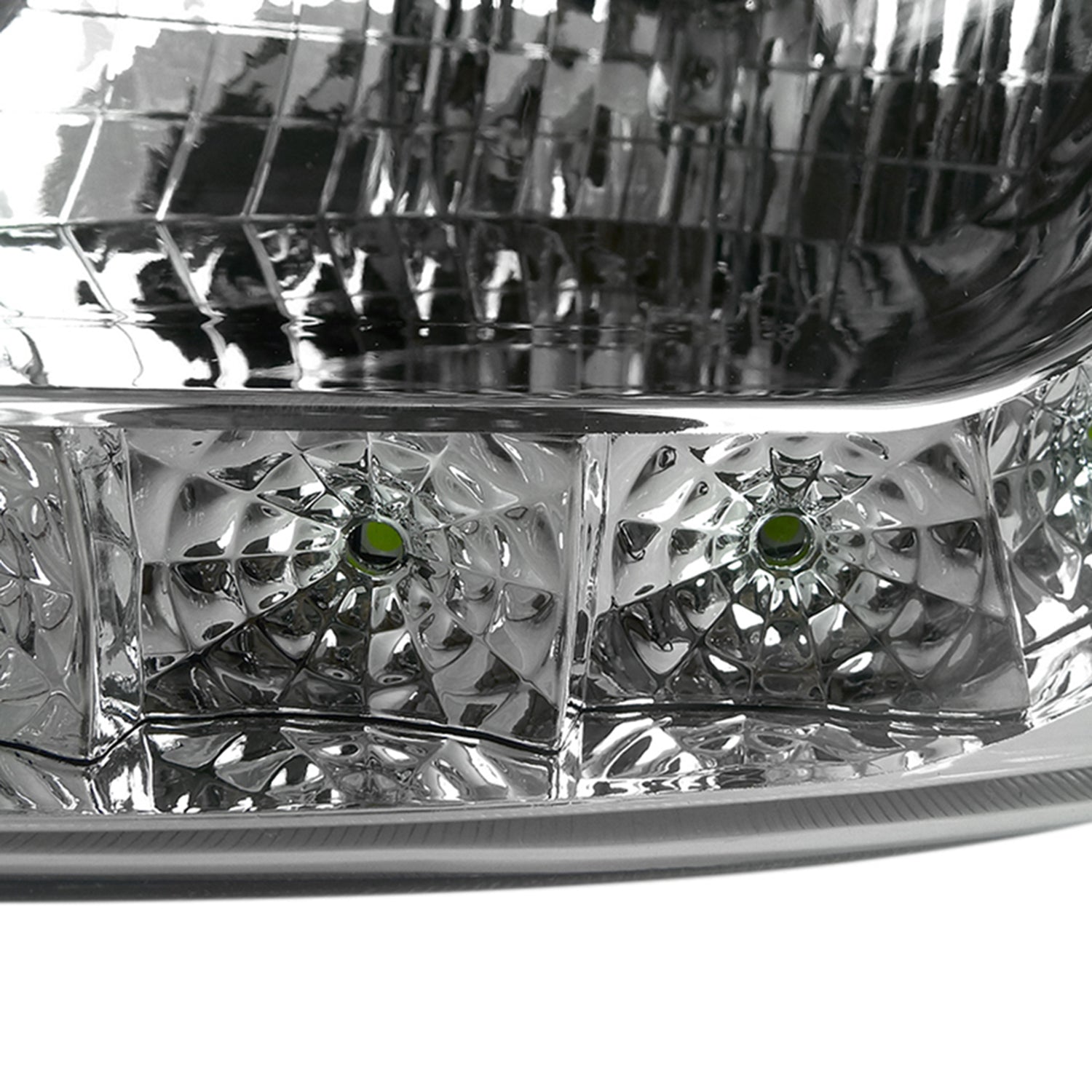 1997-2004 Ford F-150/Expedition Factory Crystal Headlights LED Light Chrome