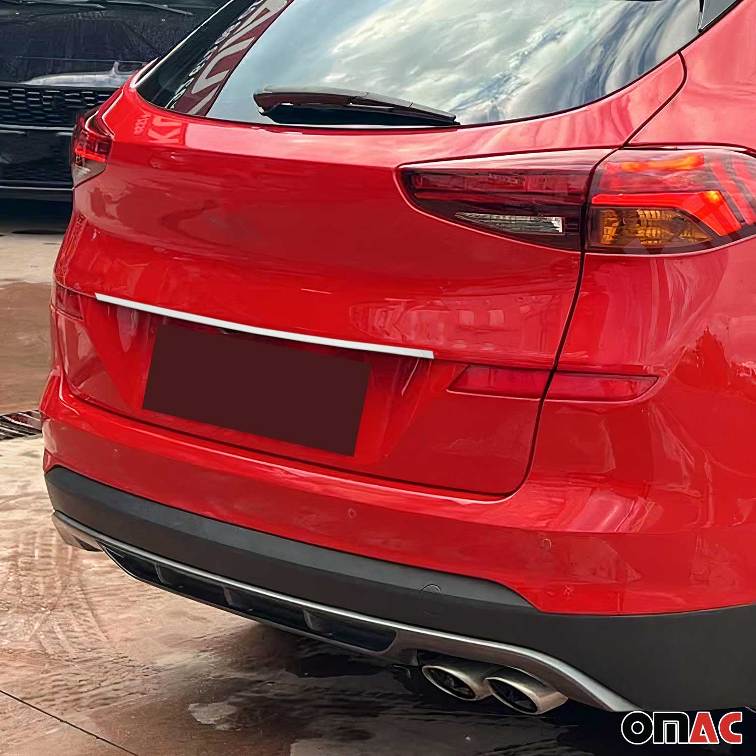 2022-2024 VW Golf mk8 Rear Trunk Lid Molding Trim Stainless Steel Chrome