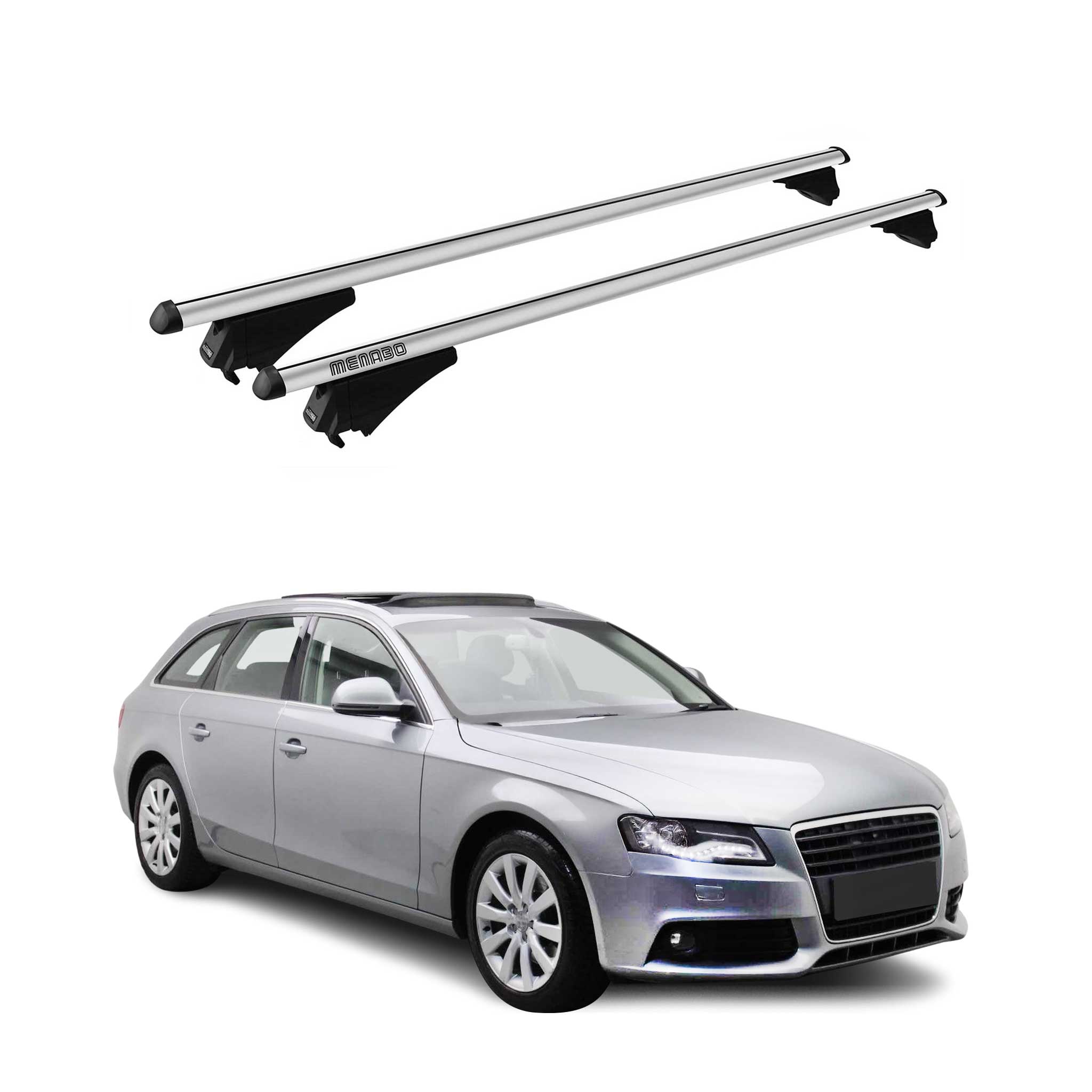 2006-2016 Audi A4 Allroad Roof Rack Cross Bars Silver