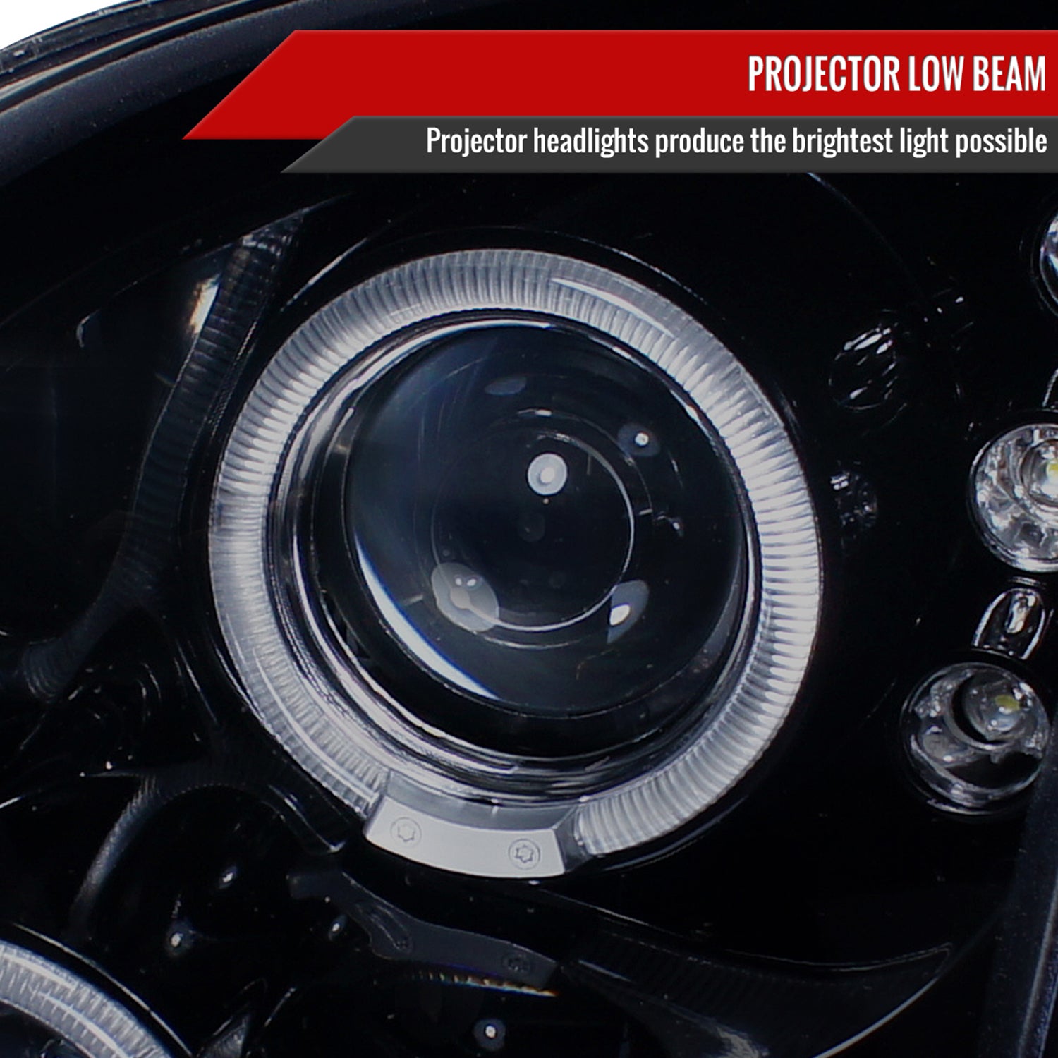 2006-2009 Ford Fusion Dual Halo Projector Headlights Glossy Black/Smoke Lens