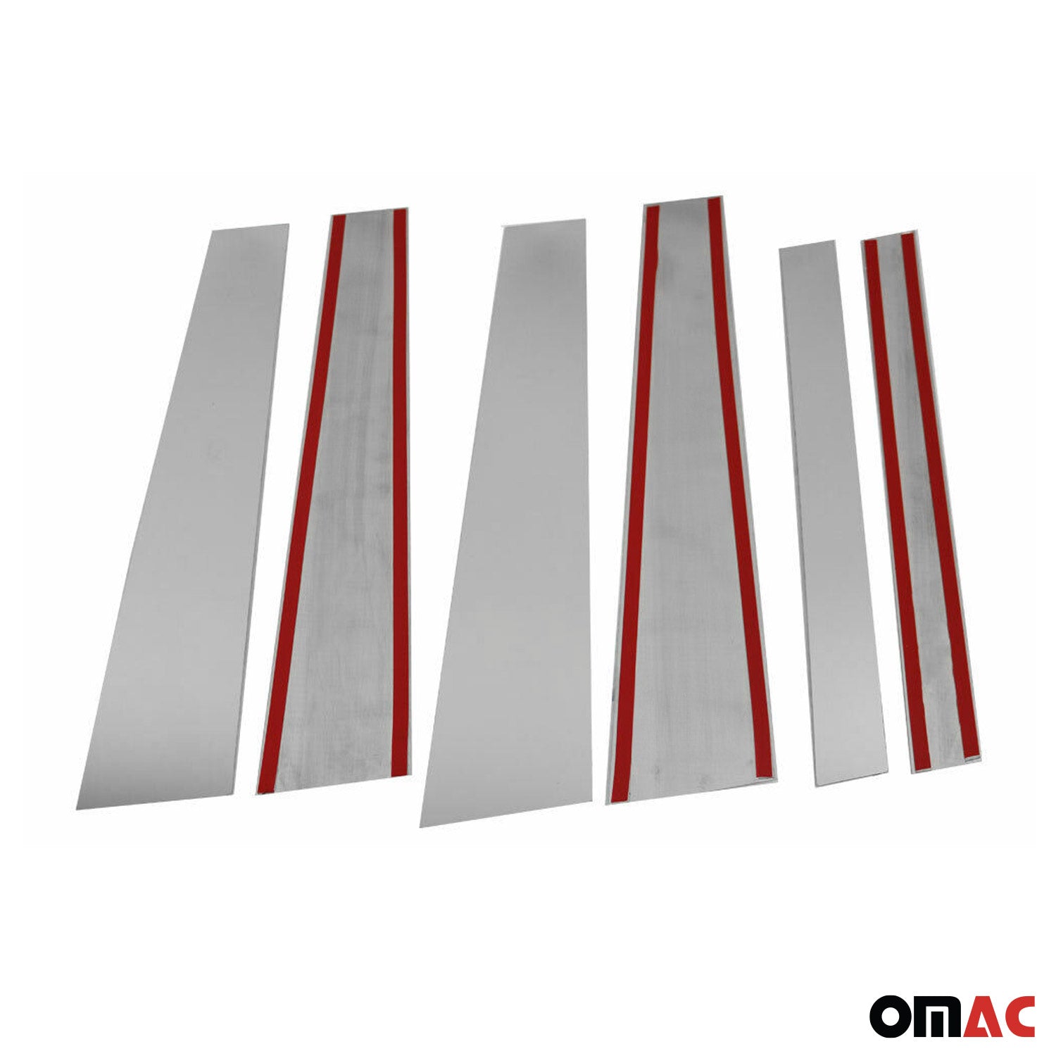 2009-2015 Mercedes GLK Class X204 Window B Pillar Posts Door Trim Stainless Steel 6x