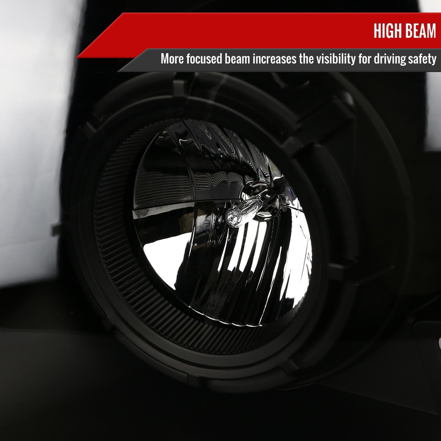 2004-2008 Ford F-150/Lincoln Mark LT LED CBar Projector Headlights Black