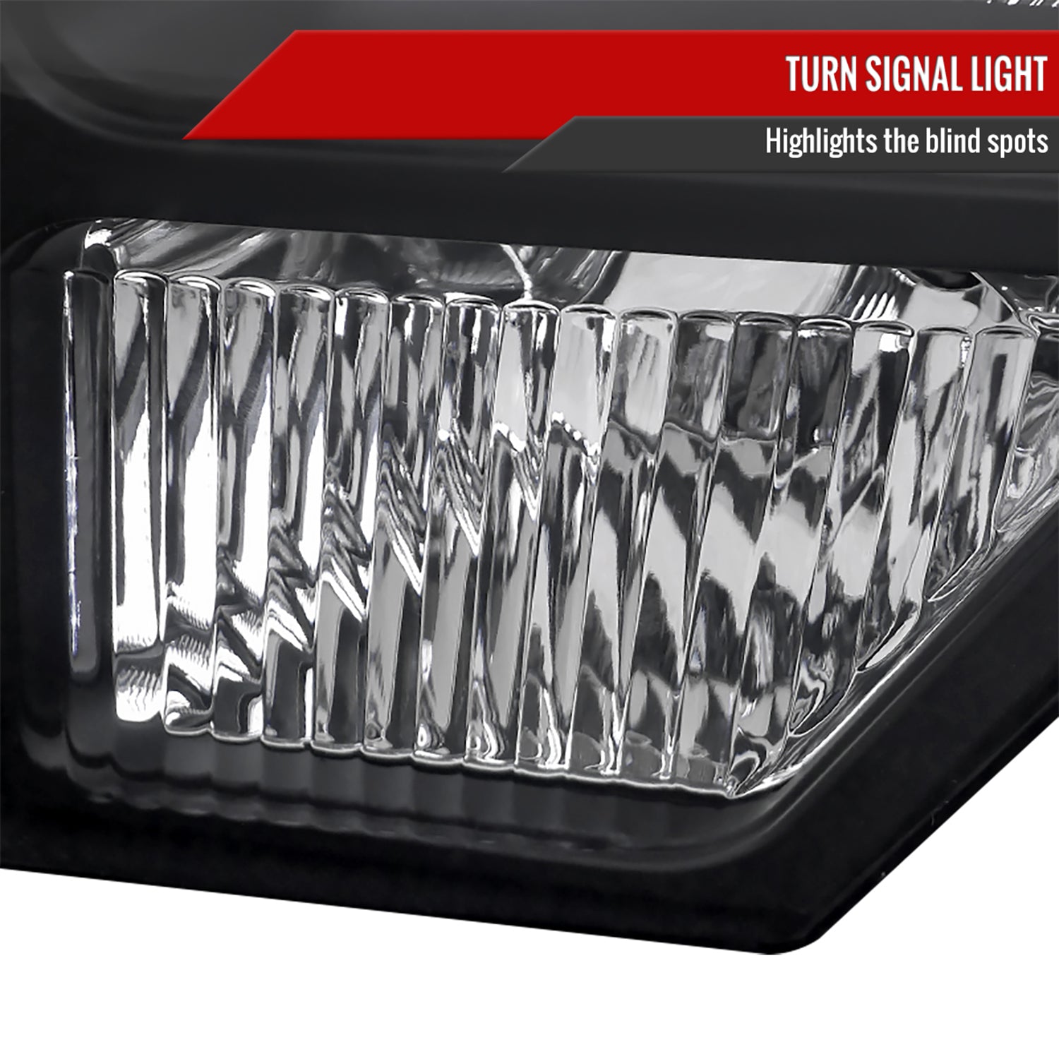 2009-2014 Ford F-150 Factory Crystal Headlights Amber Reflector Matt Black