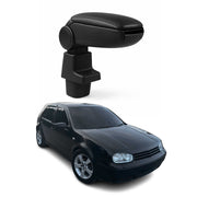 1998-2006 VW Golf Mk4 Black Center Console Armrest Plastic PU Leather 1Pc