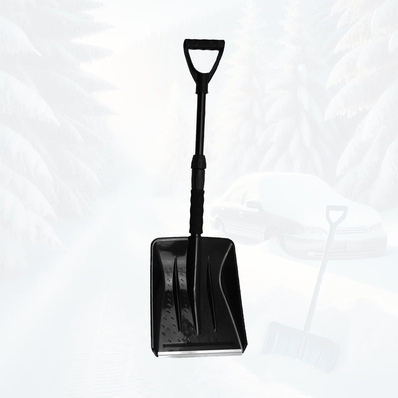 Snow Shovel with Scraper Compact Adjustable Lock Portable Lightweight