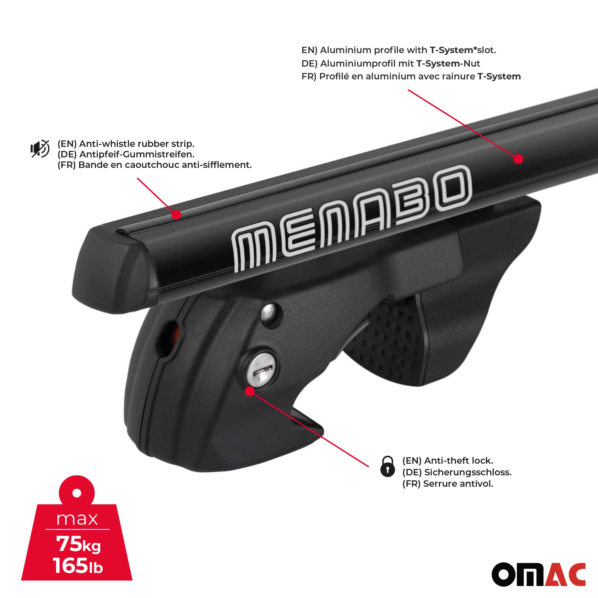 2011-2021 Toyota Avanza Roof Rack Cross Bars Black