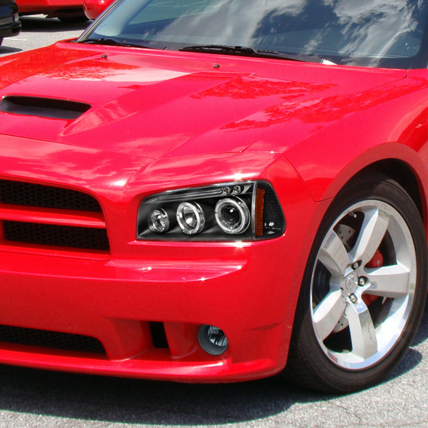 2006-2010 Dodge Charger Corner Lights Matte Black Housing/Clear Lens