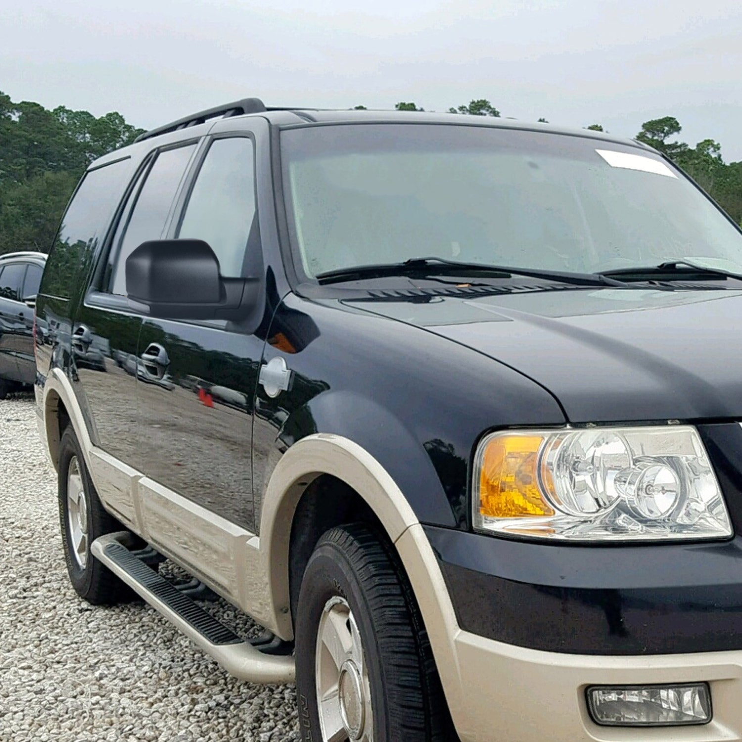 2003-2006 Ford Expedition Matt Black Heated Side Mirrors LED Turn Signal