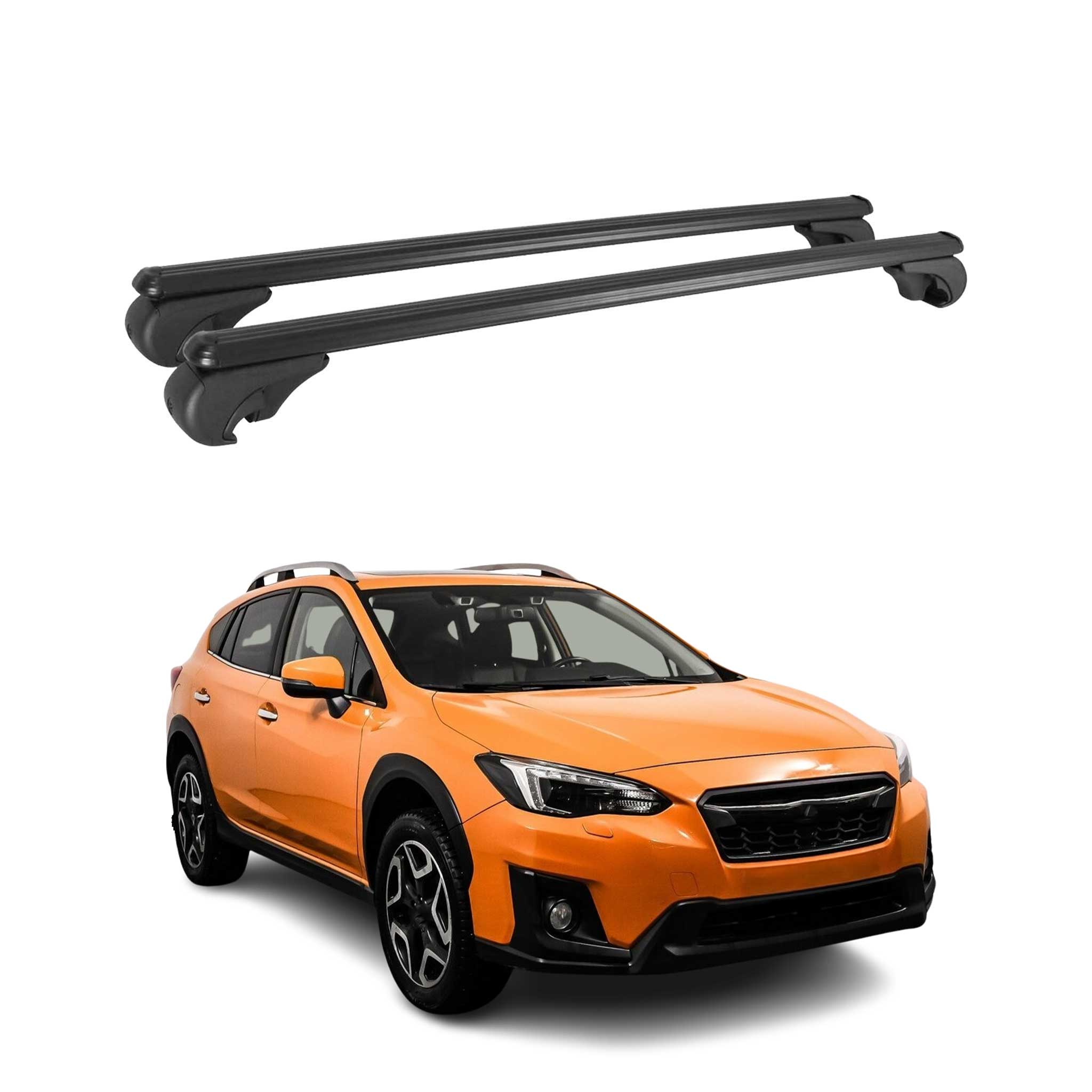 2013-2015 Subaru Xv Crosstrek Roof Rack Cross Bars Black