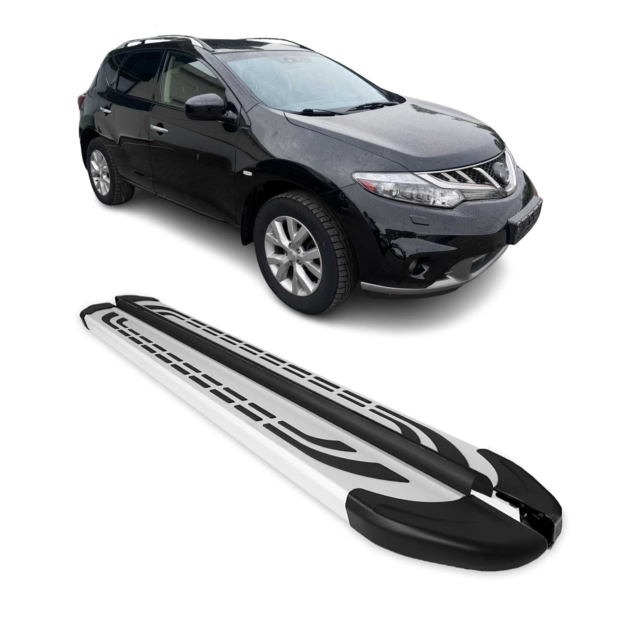 2009-2014 Nissan Murano Running Boards Side Steps Silver